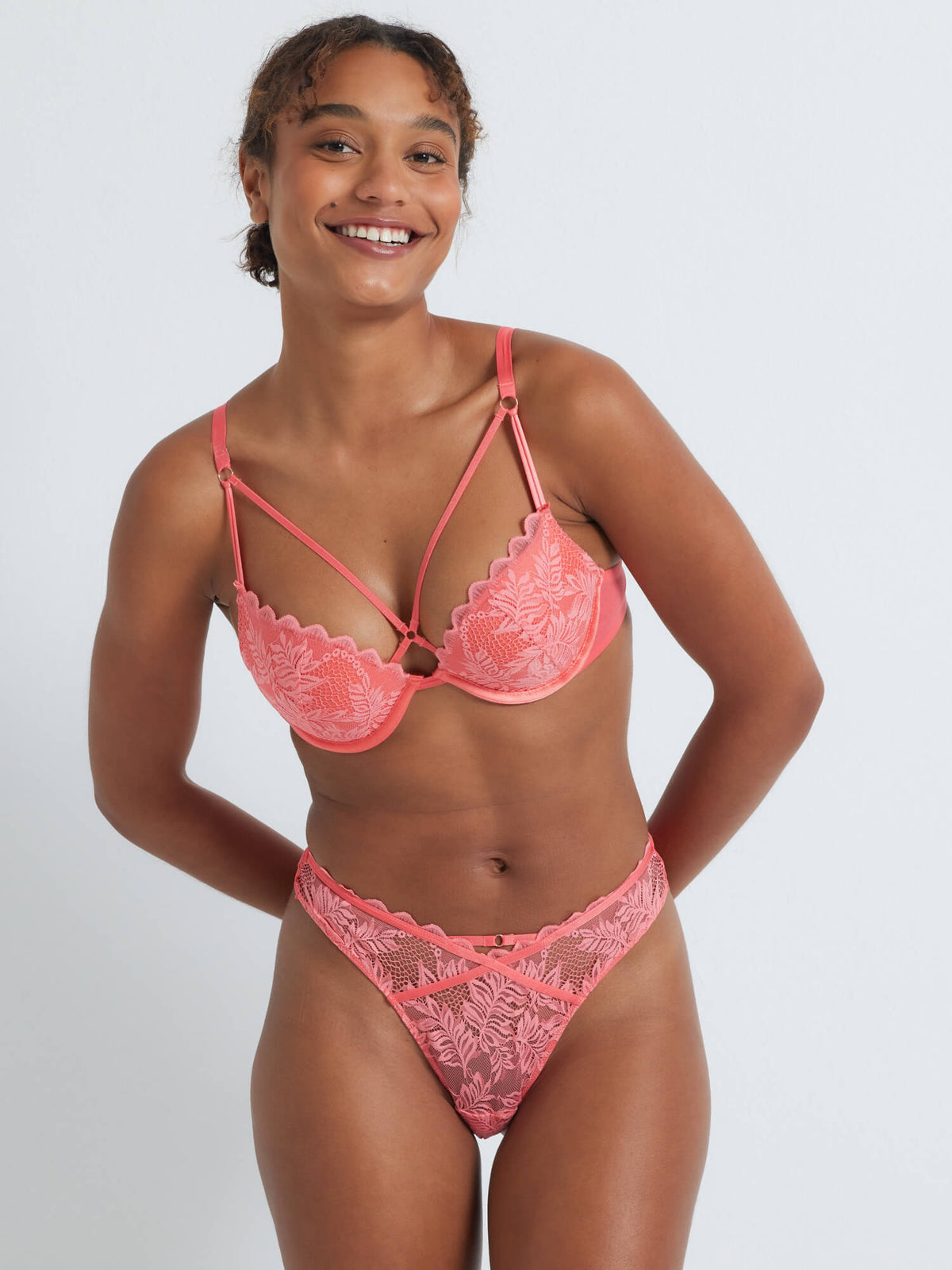 After Dark Last Dance G-String in Sunset Coral by Kayser Lingerie