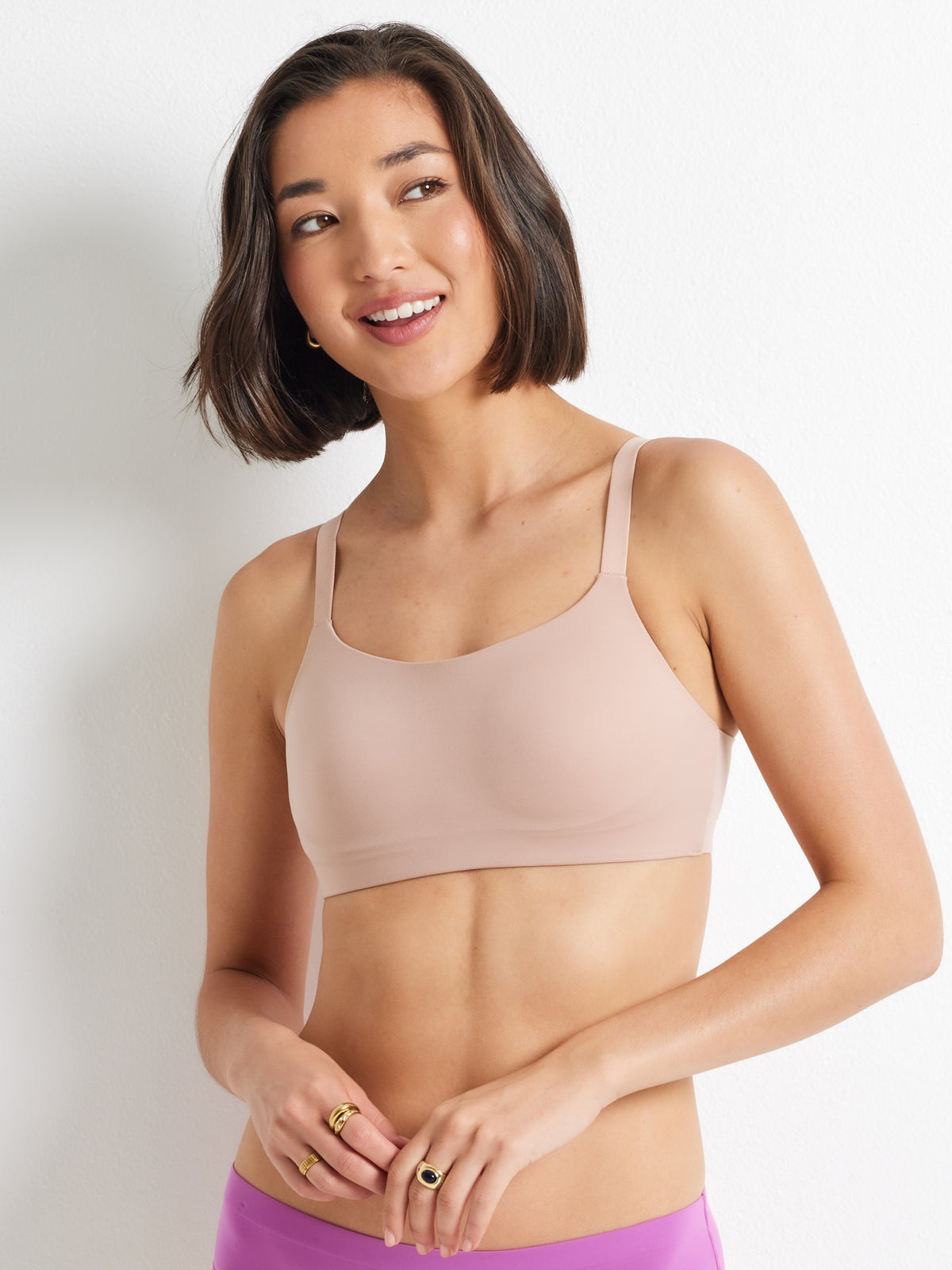 Alive Bandeau Wireless Bra in Latte / Nude by Kayser Lingerie