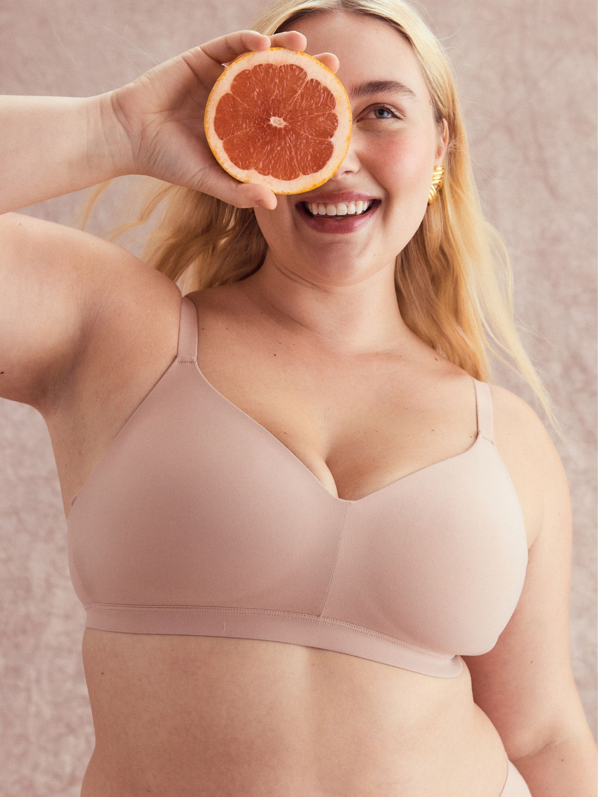 Alive Supportive Full Figure DD+ Wirefree Bra in Nude by Kayser Lingerie