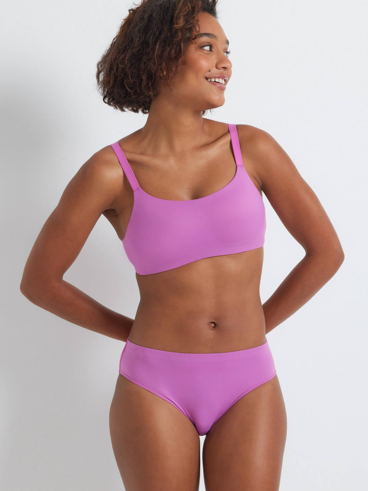 Alive Bandeau Wire Free Bra in Hyper Violet Purple by Kayser Lingerie