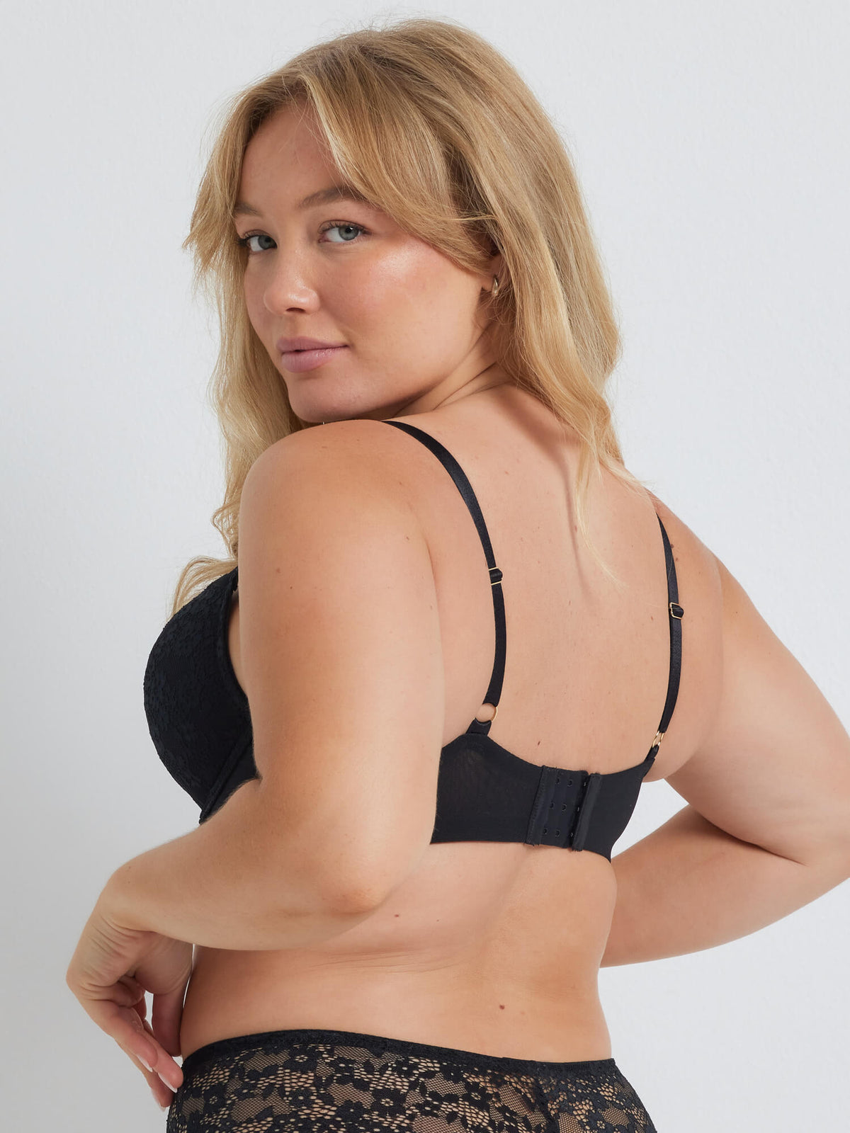 Be Free Lace DD+ Balconette Bra in Black by Kayser Lingerie