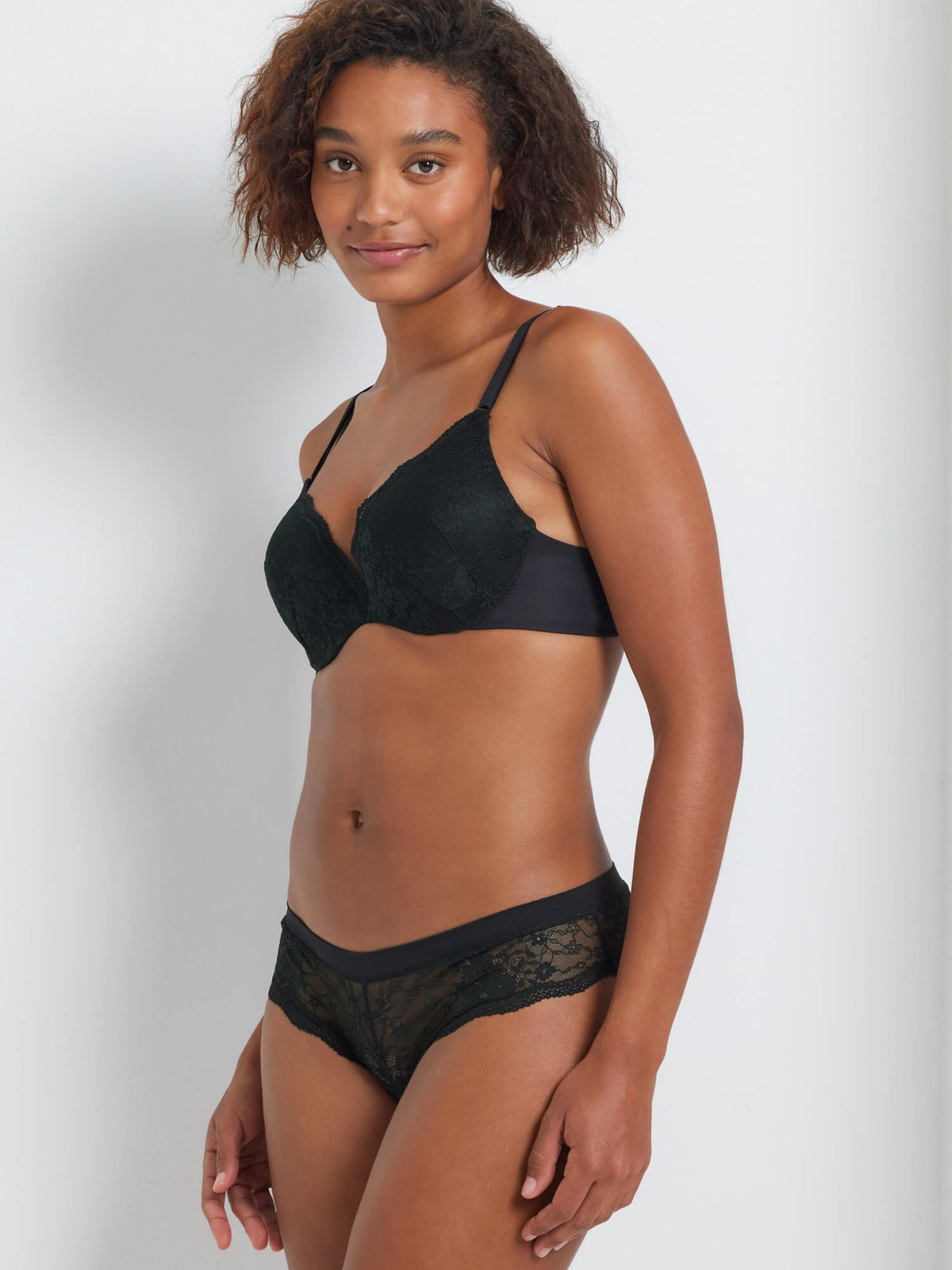 2-Pack Be Real Lace Bikini Underwear in Black by Kayser Lingerie