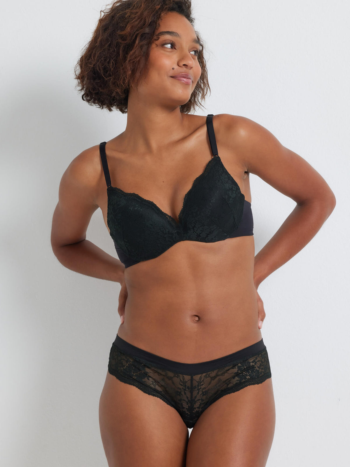 Be Real Lace Bikini Underwear in Black by Kayser Lingerie