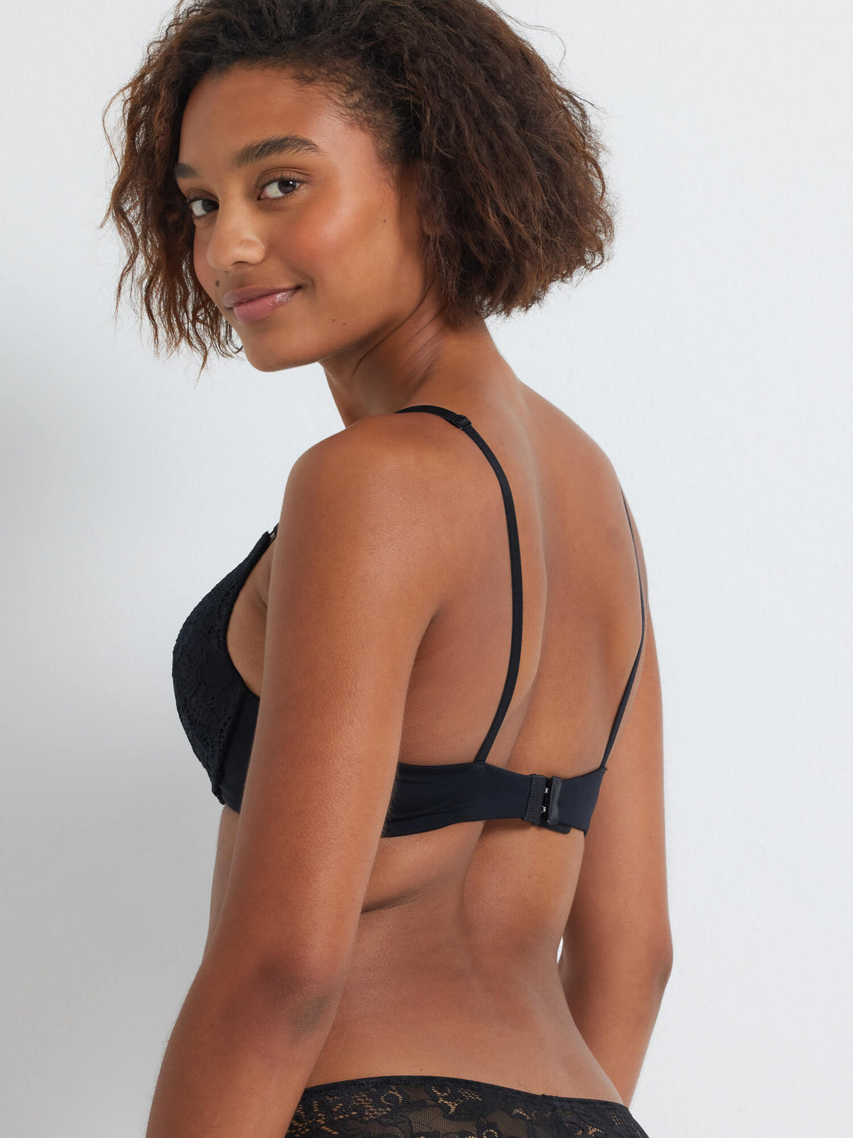 Be Real Lace Push-up Bra in Black by Kayser Lingerie