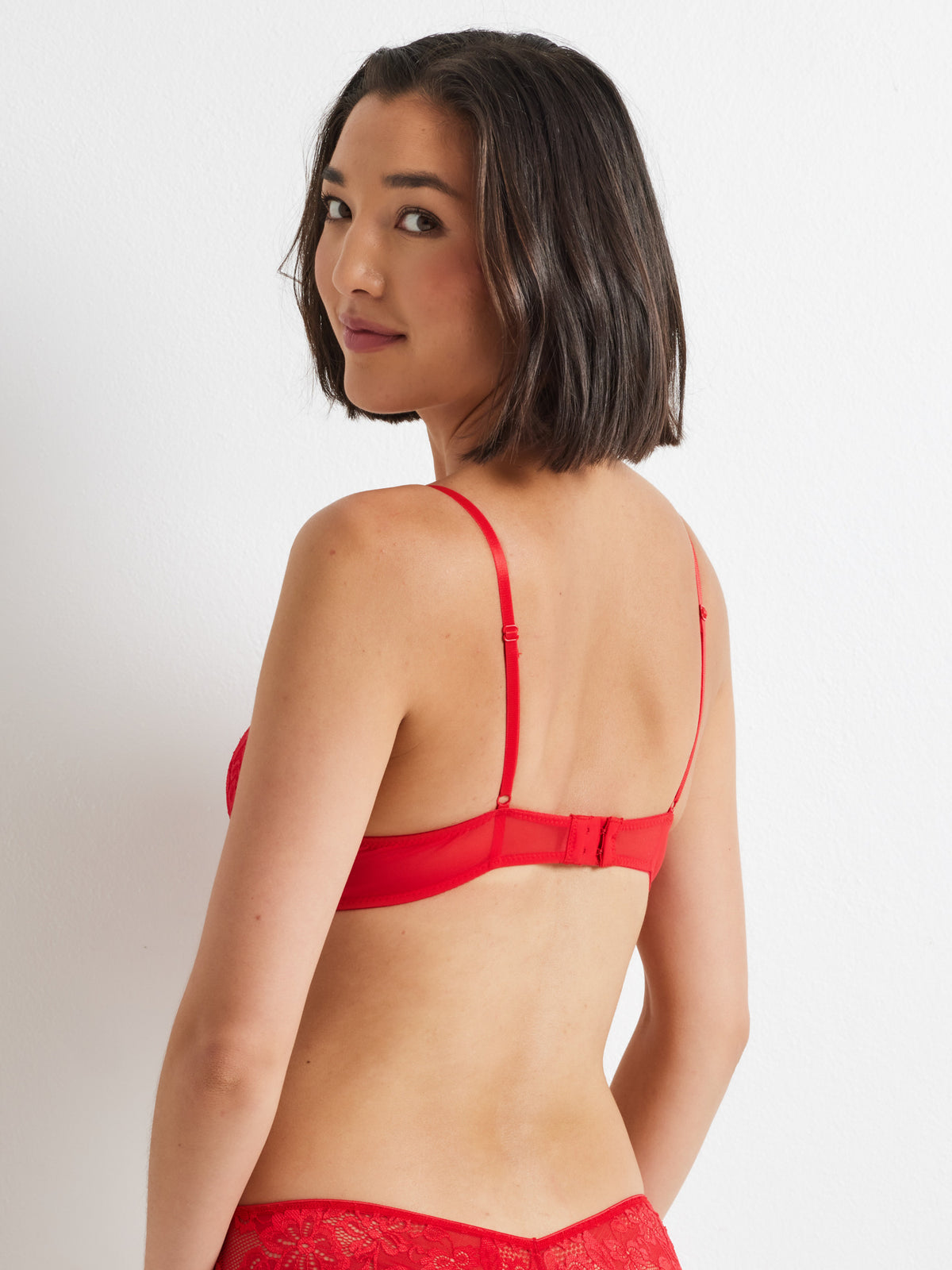 Brazilian Lace Pushup Bra in Red by Kayser Lingerie Australia