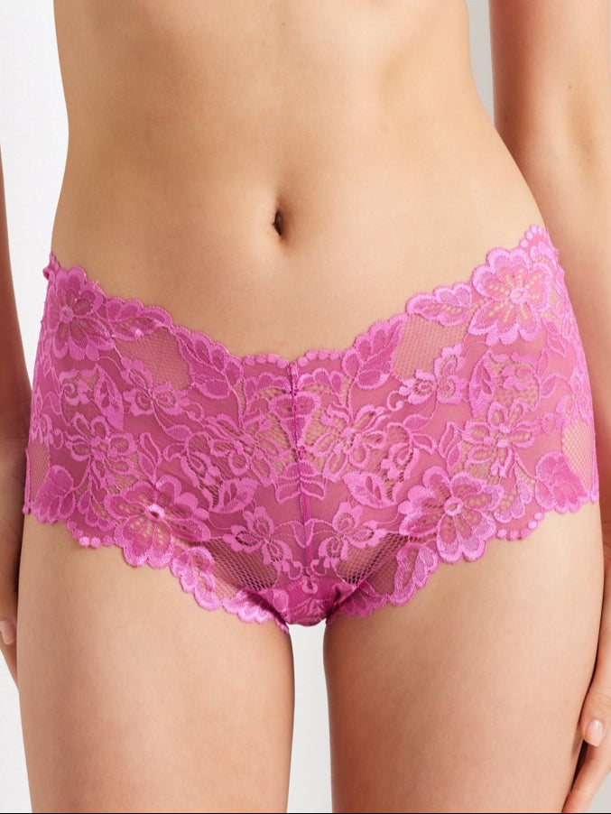 2 Pack Lace Brazilian Short in Super Pink by Kayser Lingerie