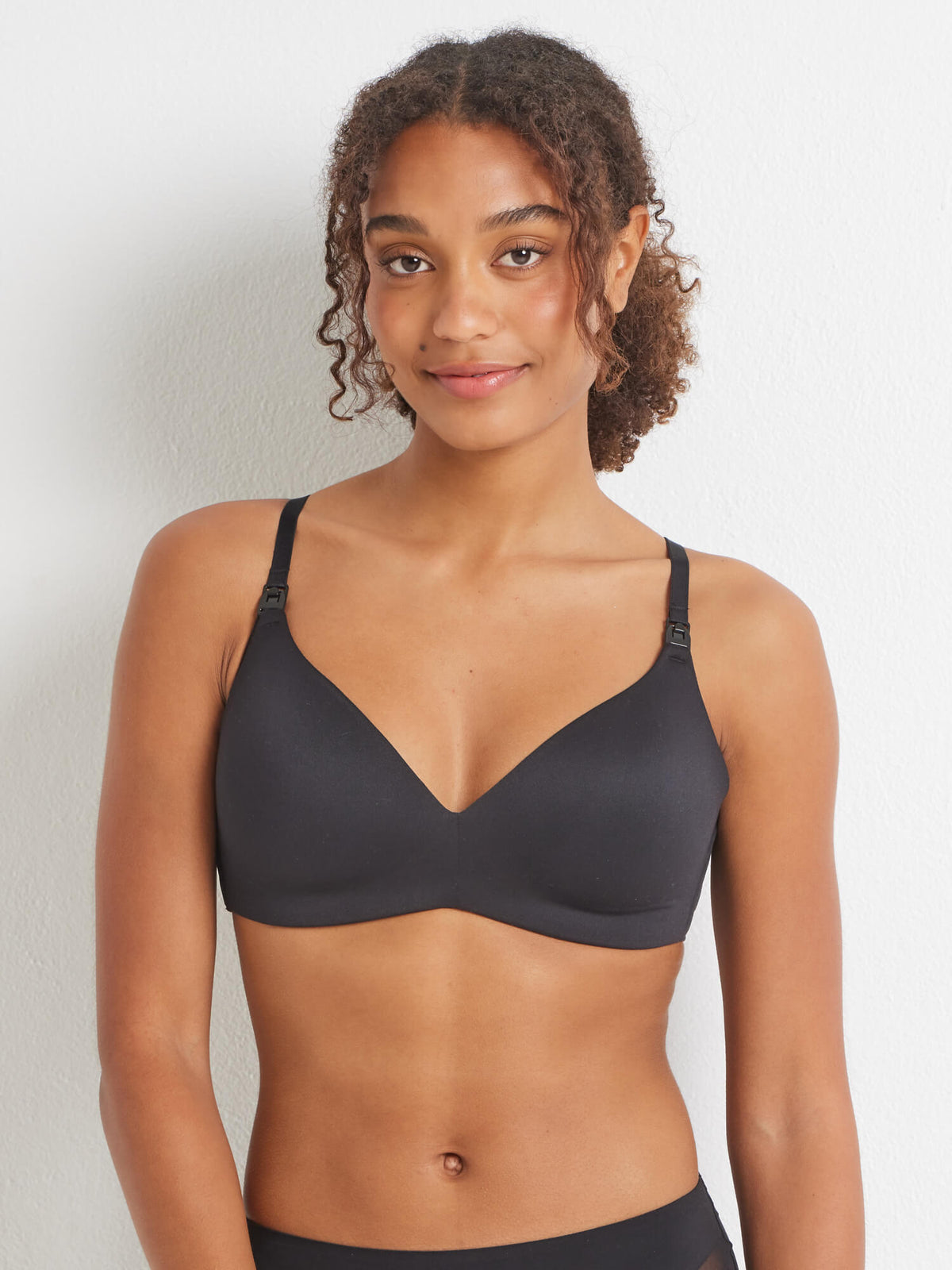 Total Comfort Maternity Wirefree Bra in Black by Kayser Lingerie