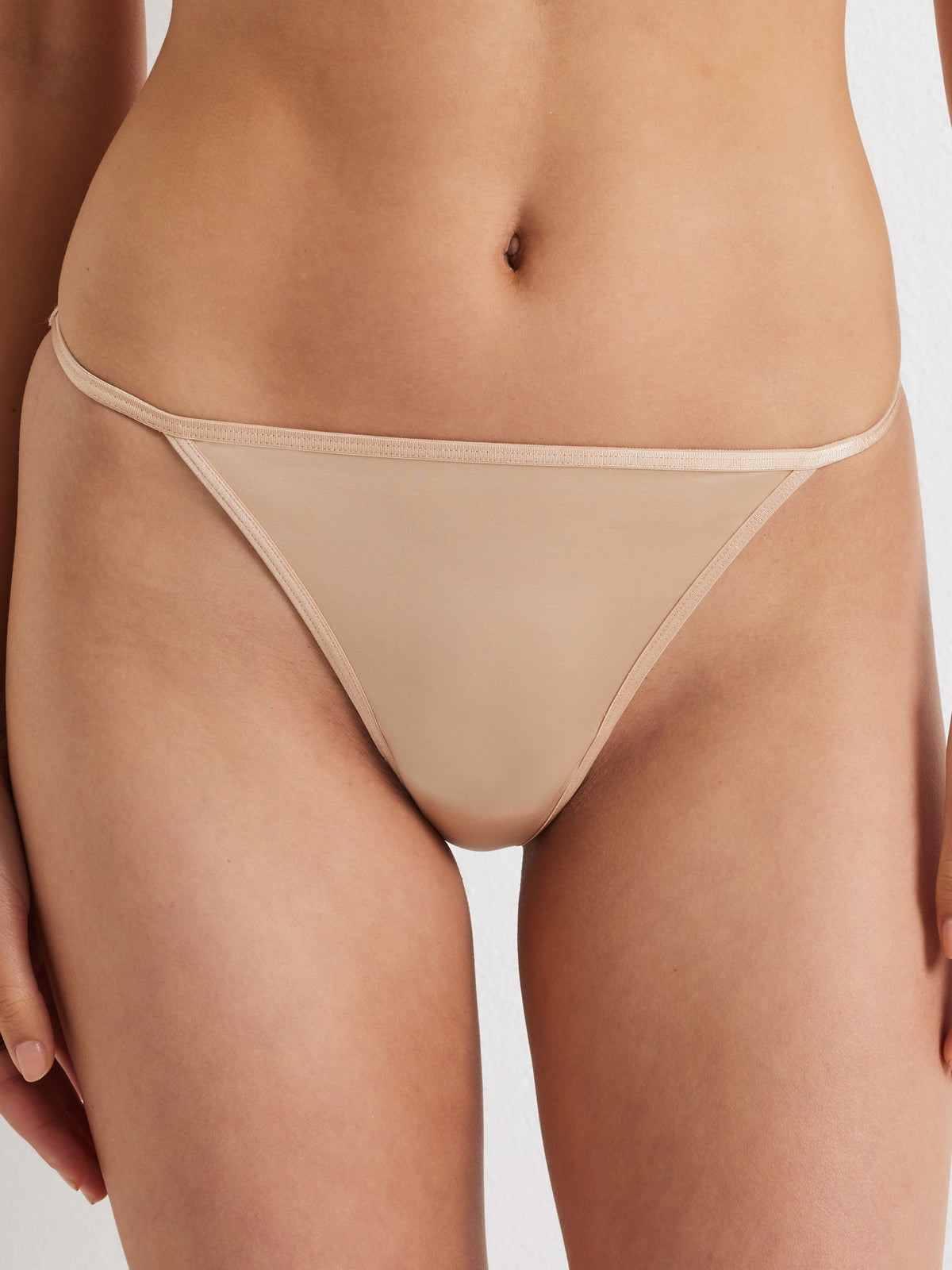 Total Comfort Micro Mini V-Front G-String in Beige Nude by Kayser Lingerie