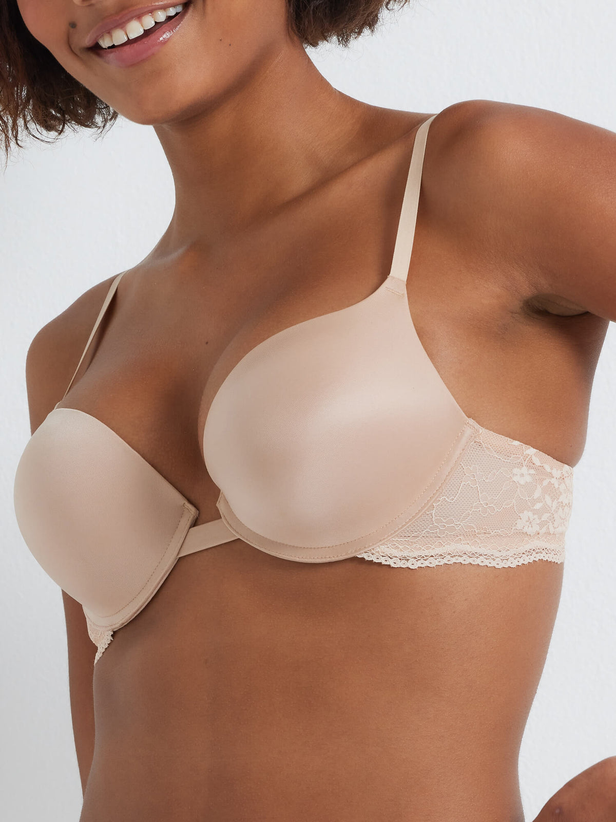 Bombshell Extra Boost Pushup Bra in Bare by Kayser Lingerie