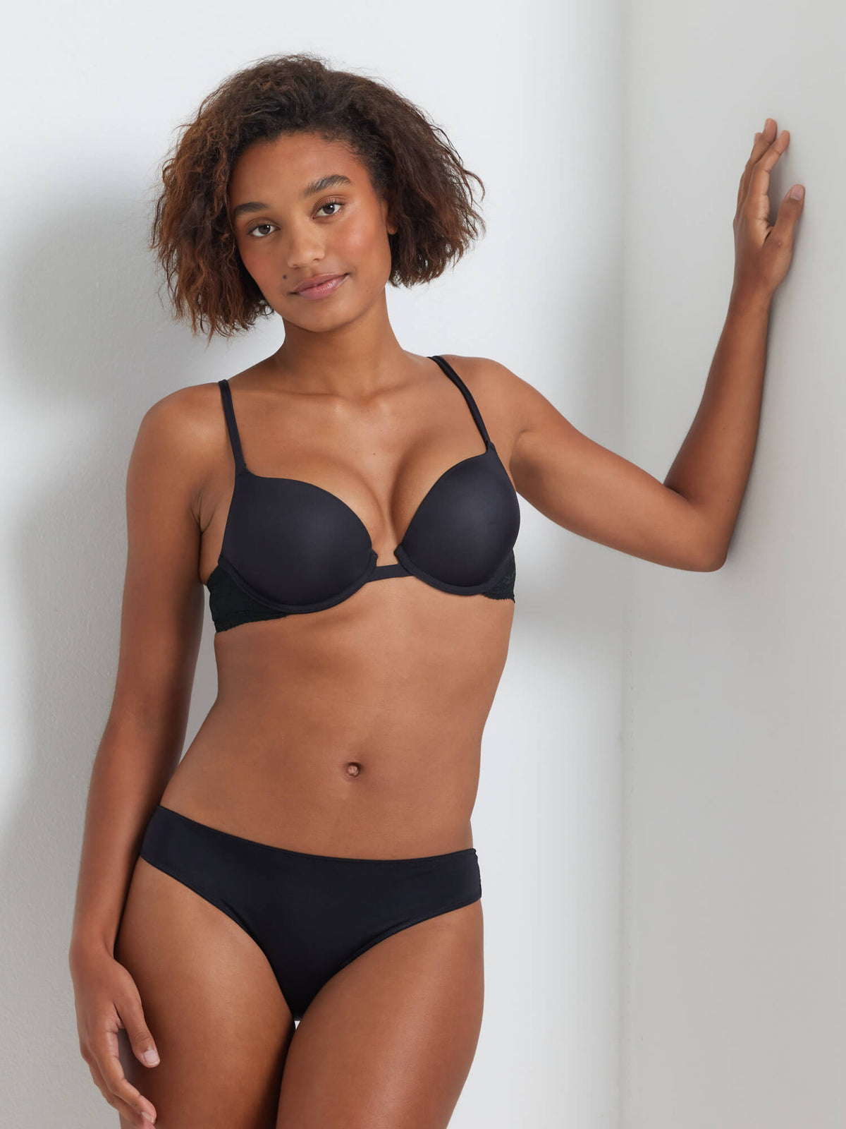 Bombshell Extra Boost Pushup Bra in Black by Kayser Lingerie