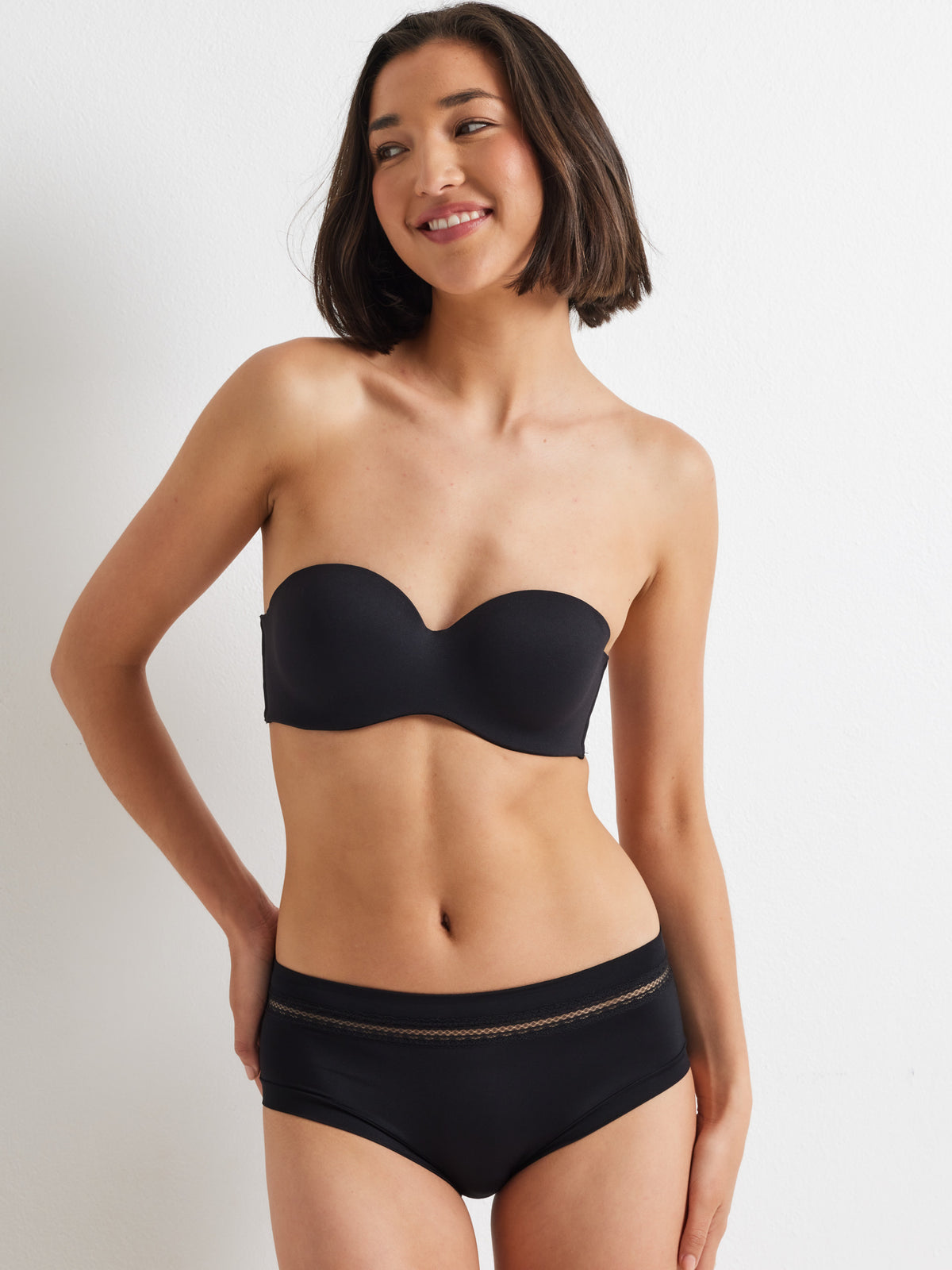 Indulgence Strapless Convertible Bra in Black by Kayser Lingerie