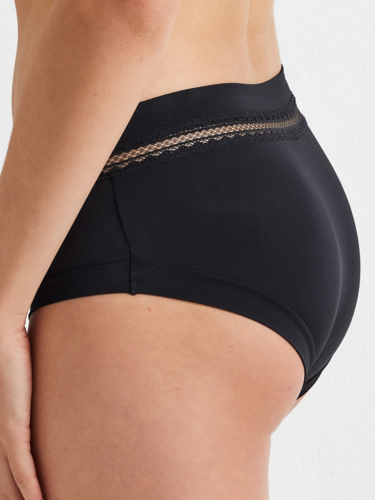 2 Pack Insanely Comfy Mid Rise in Black by Kayser Lingerie