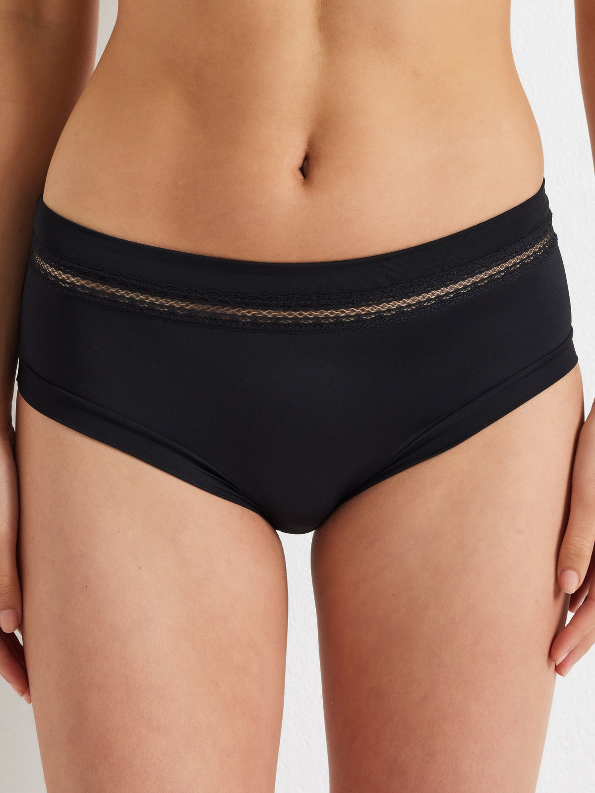 Insanely Comfy Mid Rise in Black by Kayser Lingerie