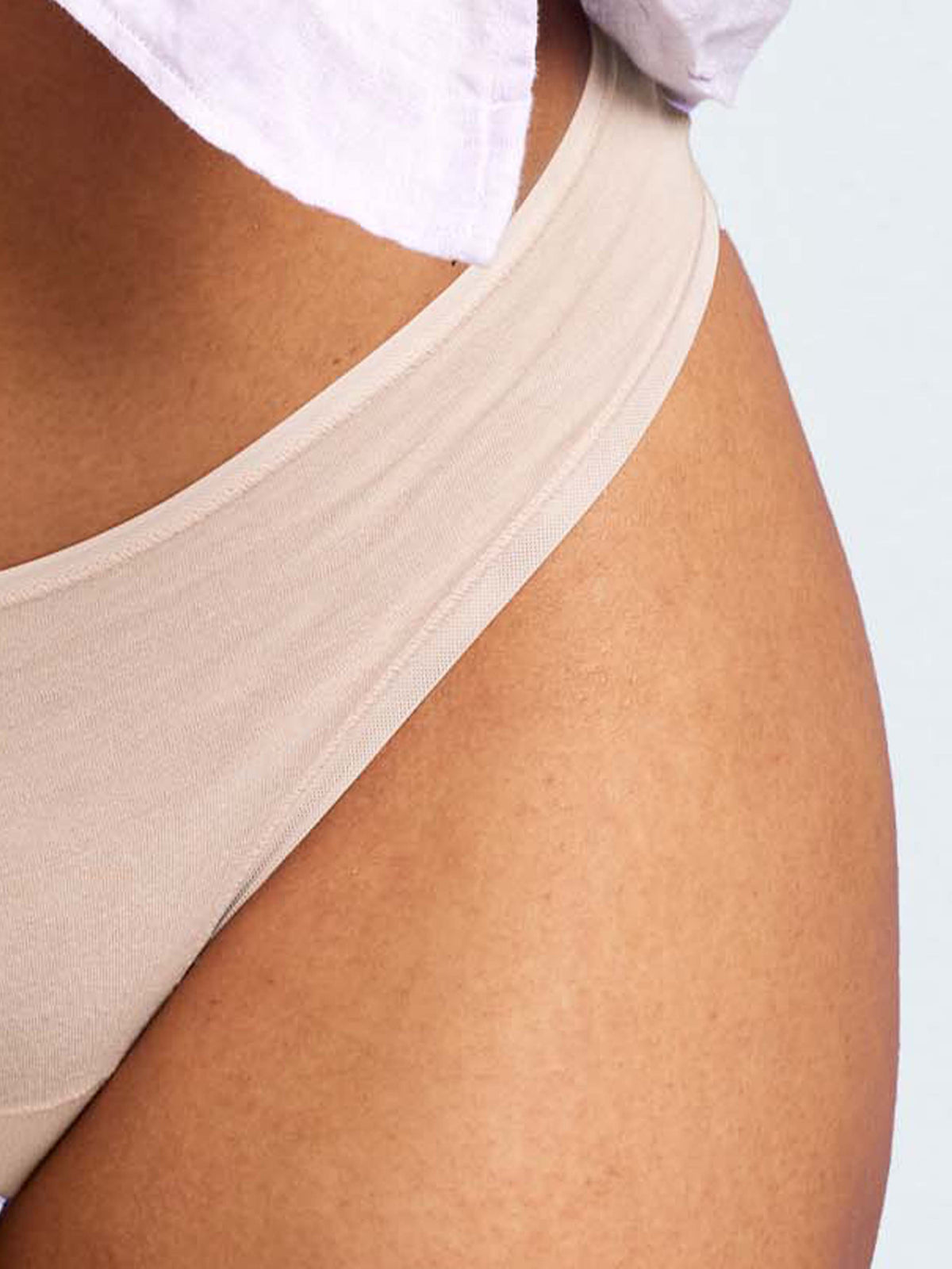 Pure Cotton G-string in Nude Honey Beige by Kayser Lingerie