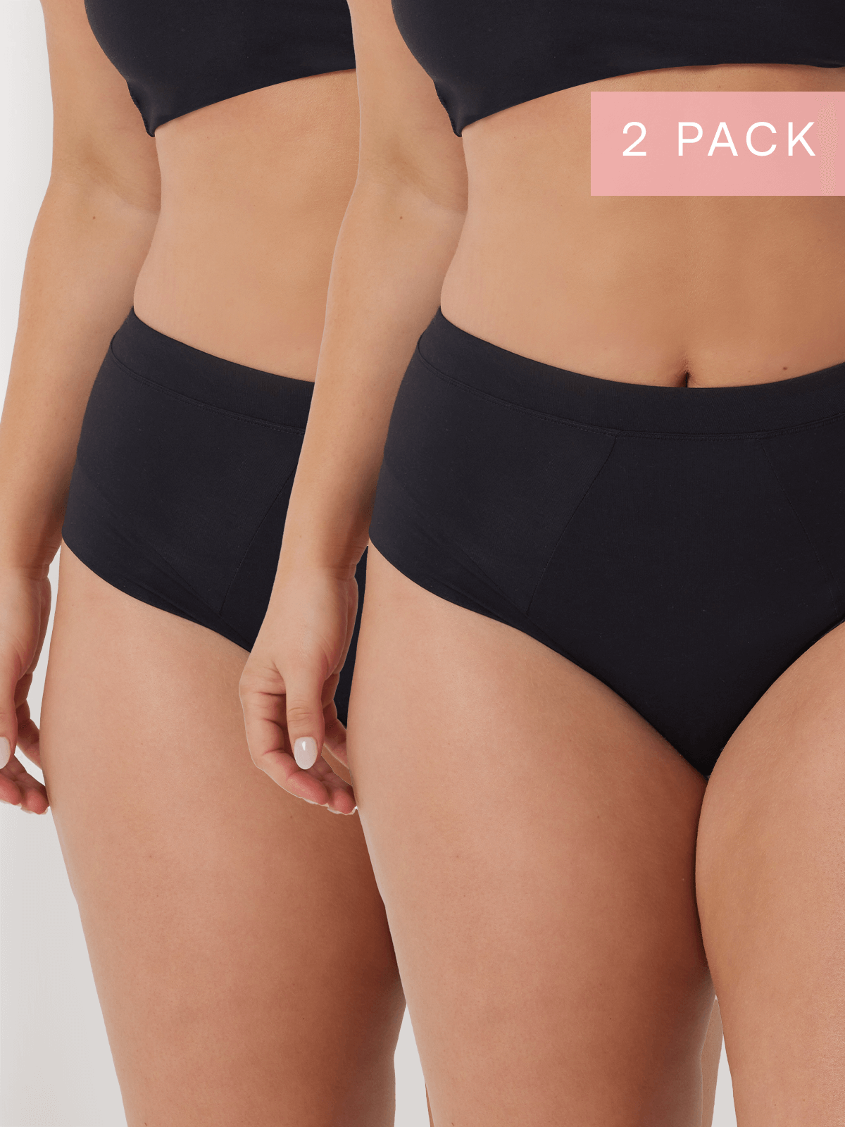 2 Pack Supima Bliss Cotton Full Brief in Black by Kayser Lingerie