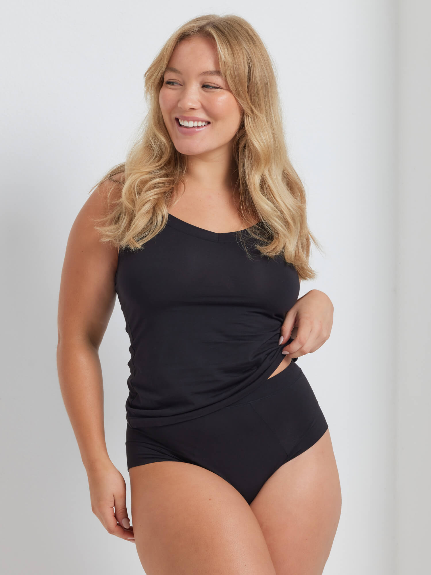 NEW Supima Bliss Cotton Full Brief in Black by Kayser Lingerie