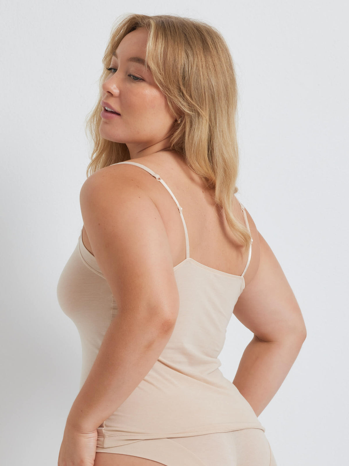 NEW Supima Bliss Cotton Cami in Honey Beige by Kayser Lingerie