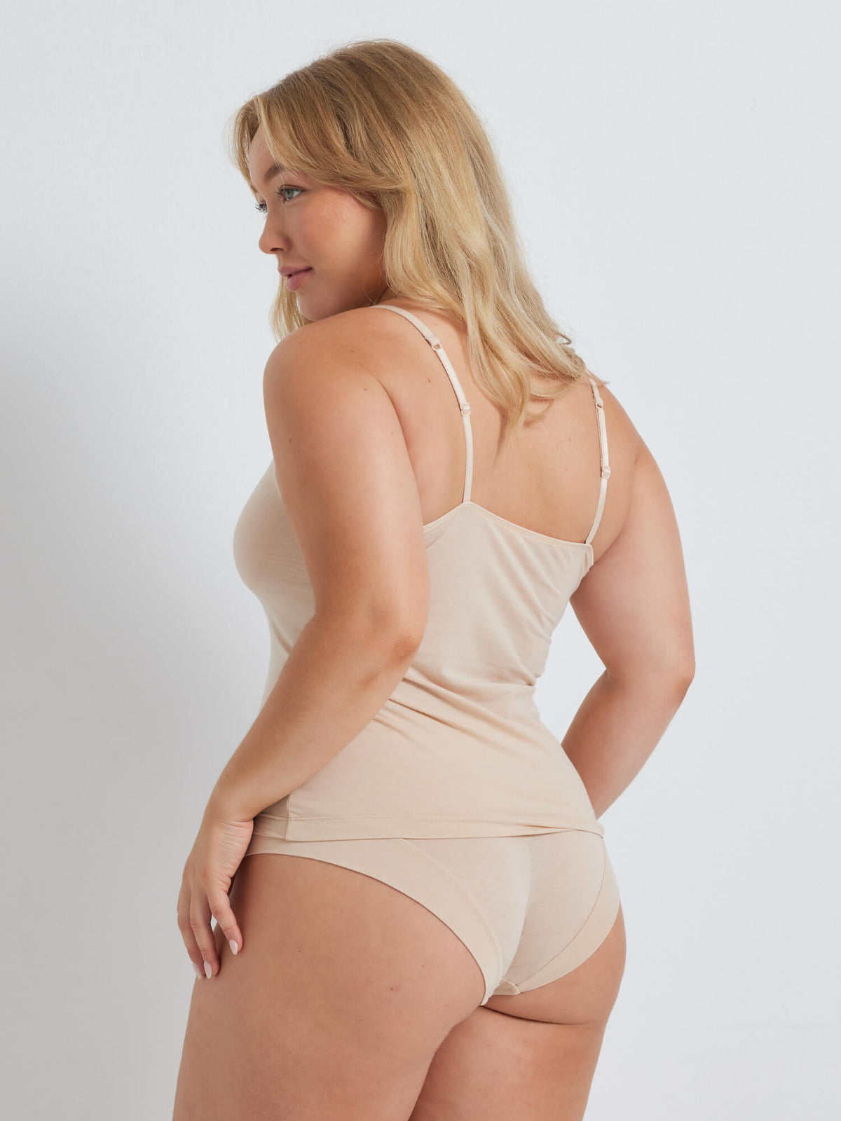 NEW Supima Bliss Cotton Cami in Honey Beige by Kayser Lingerie