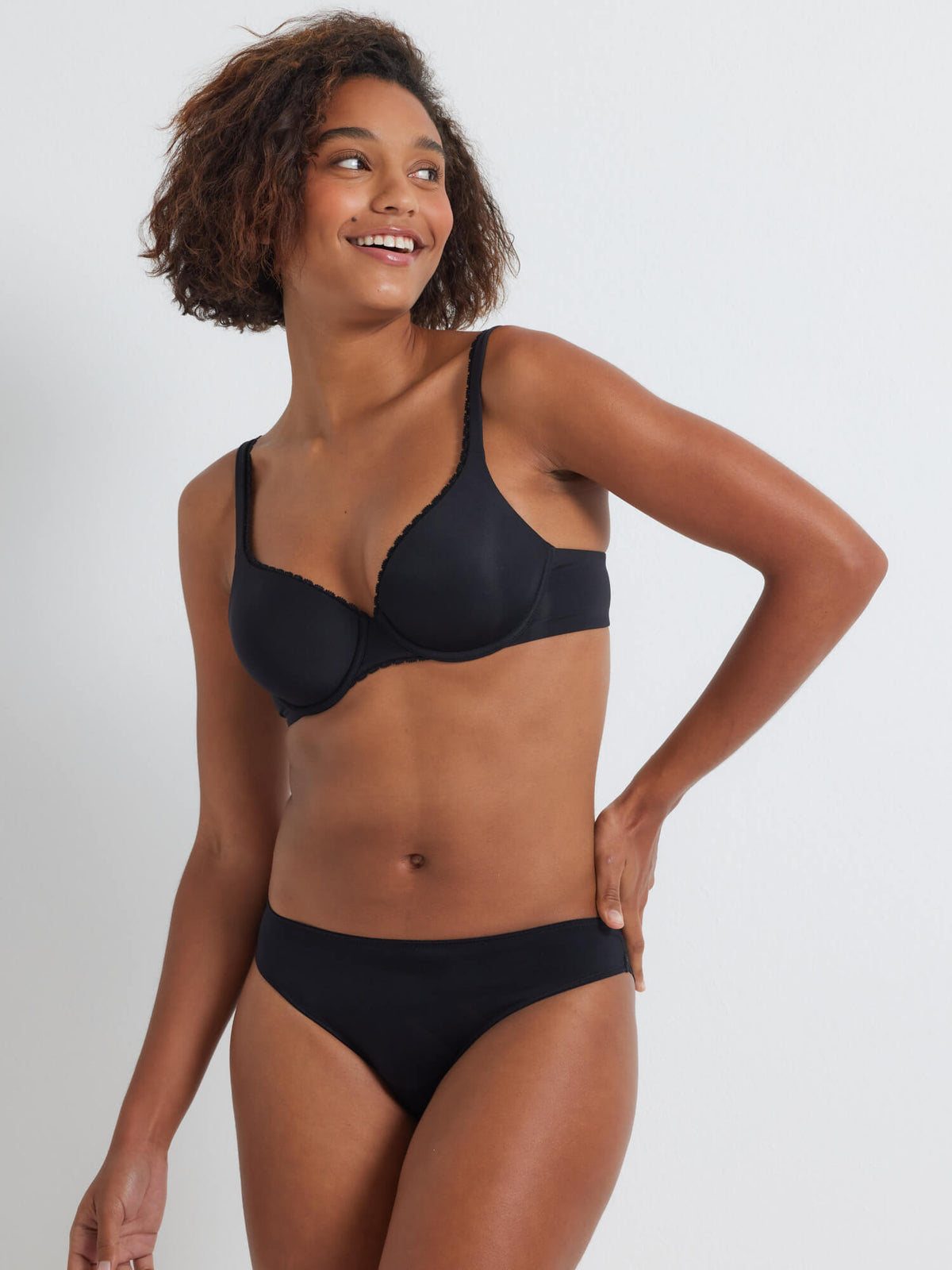 Total Comfort Luxe T-Shirt Bra in Black by Kayser Lingerie