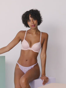 Brazilian Smooth Push Up Bra in Barely Pink - Kayser Lingerie